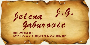 Jelena Gaburović vizit kartica